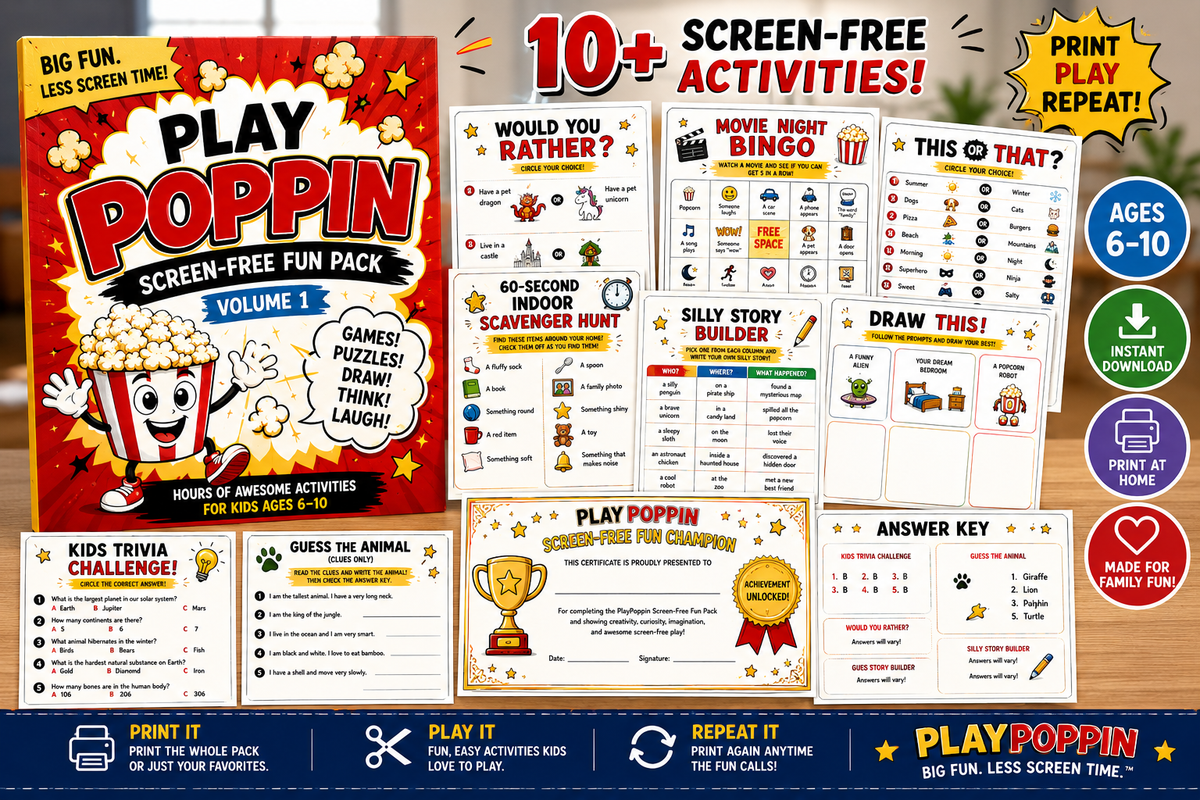 PlayPoppin Screen-Free Fun Pack — Volume 1